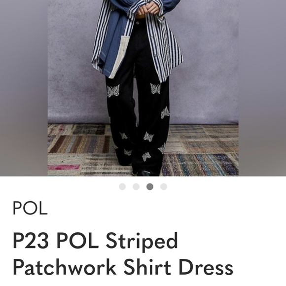 POL Blue and White Striped Button Down Shirt - Picture 2 of 7